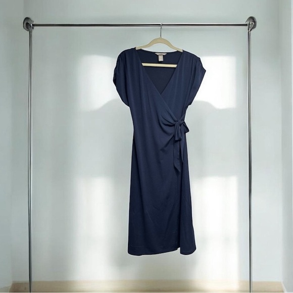 H&M Dresses & Skirts - H&M Wrap Dress | Blue Tie-Waist | Women’s Size Small